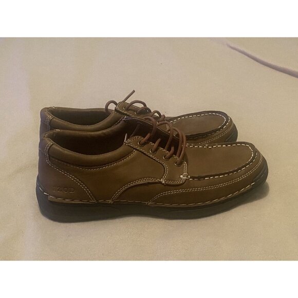 Izod Franklin Size 9M Mens Dark Tan Shoes Memory Foam - Picture 3 of 10